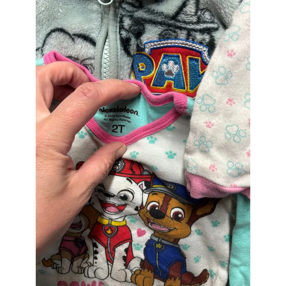 Paw Patrol Toddler Nickelodeon Jacket and Pajama Tops 3pc‎ Set 2T Multicolor